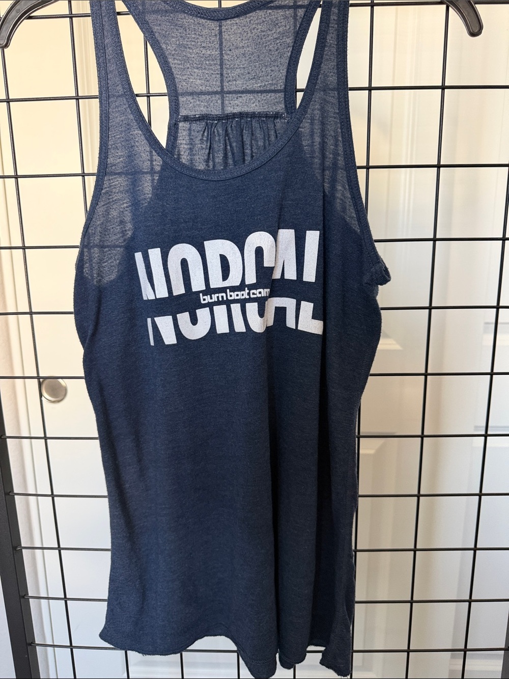 Navy Blue 'Normal' Graphic Racerback Tank